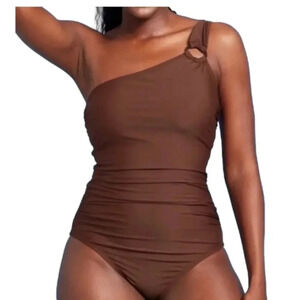 NWT Kona Sol Asymmetrical Ring High‎ Coverage One piece swimsuit